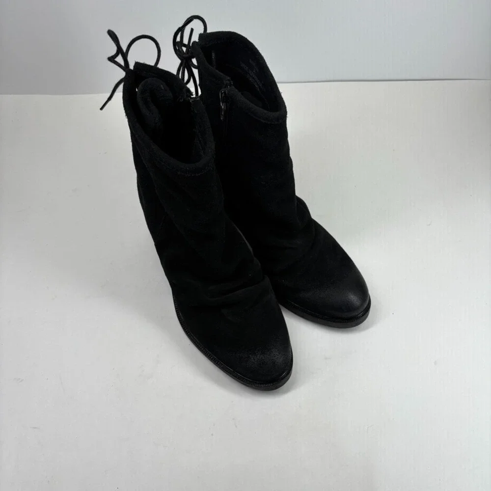 Bos. & Co. Barlow Women's US 6-6.5/37 Black Suede Leather Zip Waterproof Booties